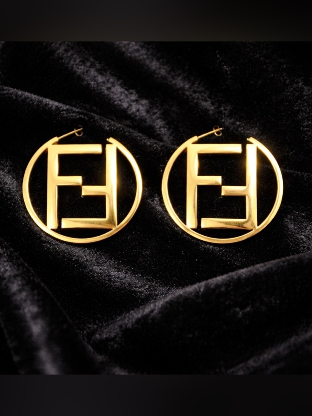 18K Gold Luxury Hoop Earrings